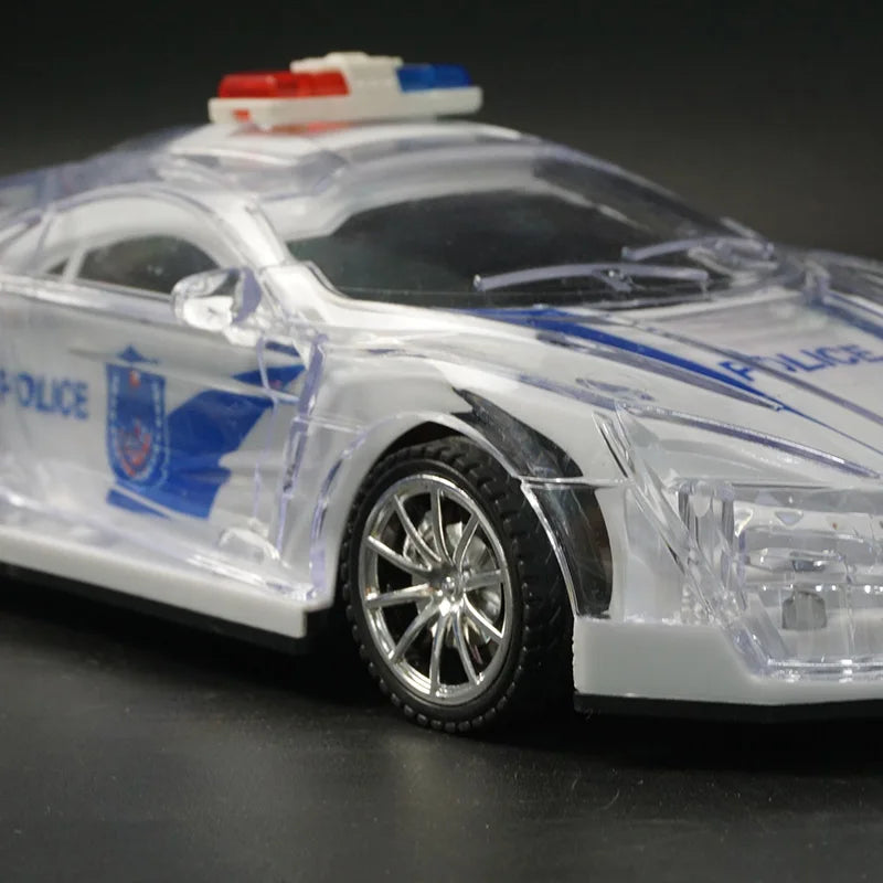 Voiture télécommandée 1/18 RC, jouet cool, éclairage haute vitesse, télécommande sans fil, voiture de police avec lumières 3D, jouets pour enfants, cadeau d'anniversaire pour enfants
