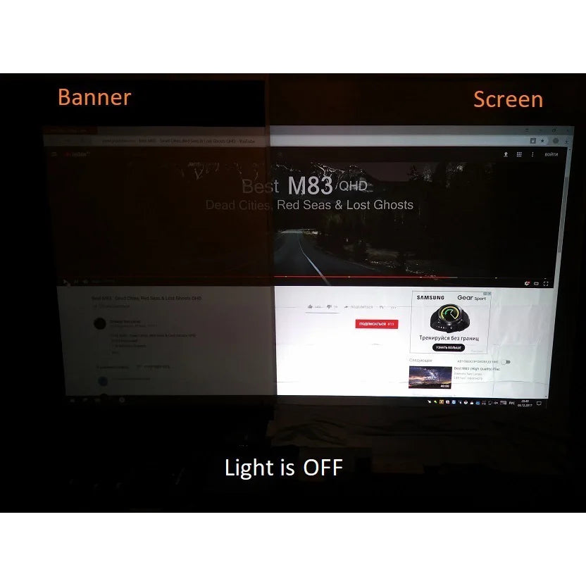 Salange Projector Screen 16:9 Metal Anti Light Curtain Reflective Fabric Cloth For YG300 XGIMI H3 HALO Mogo Xiaomi DLP Projector