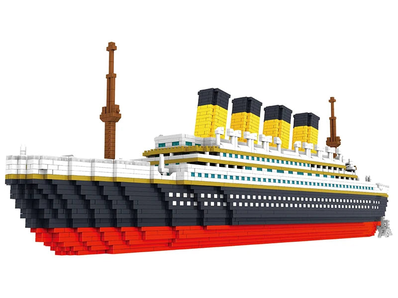 3800 Pcs Diamond Mini Blocks Model Building Bricks Ship Rms Cruise Titanic Sets Kits City Technical