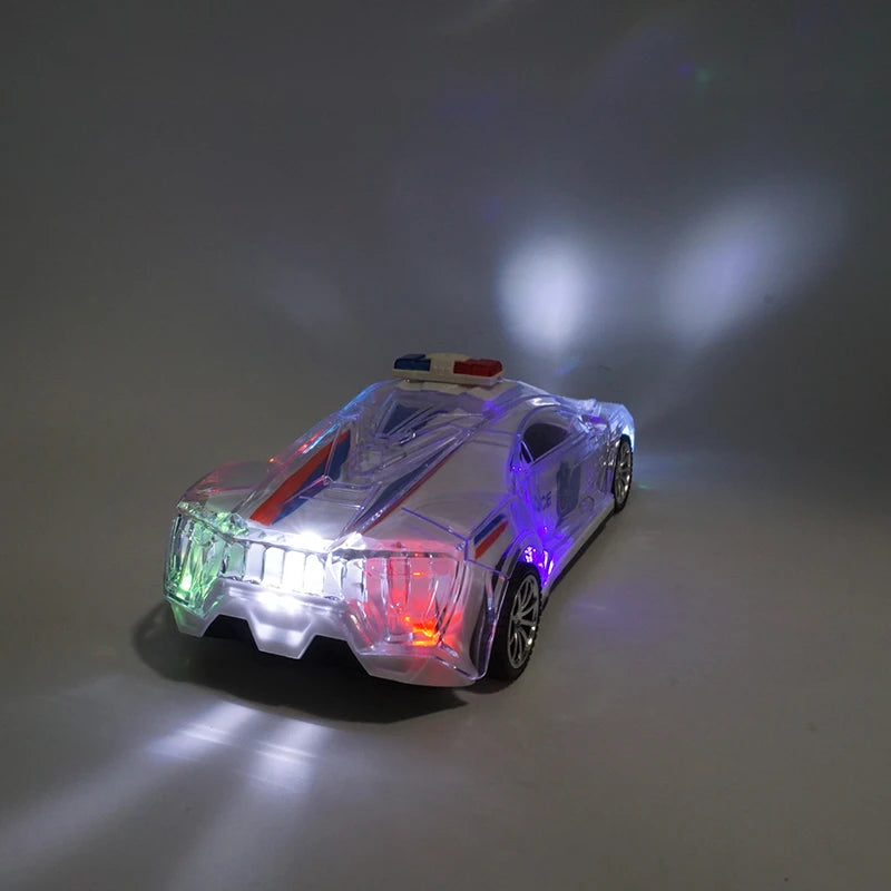 Voiture télécommandée 1/18 RC, jouet cool, éclairage haute vitesse, télécommande sans fil, voiture de police avec lumières 3D, jouets pour enfants, cadeau d'anniversaire pour enfants