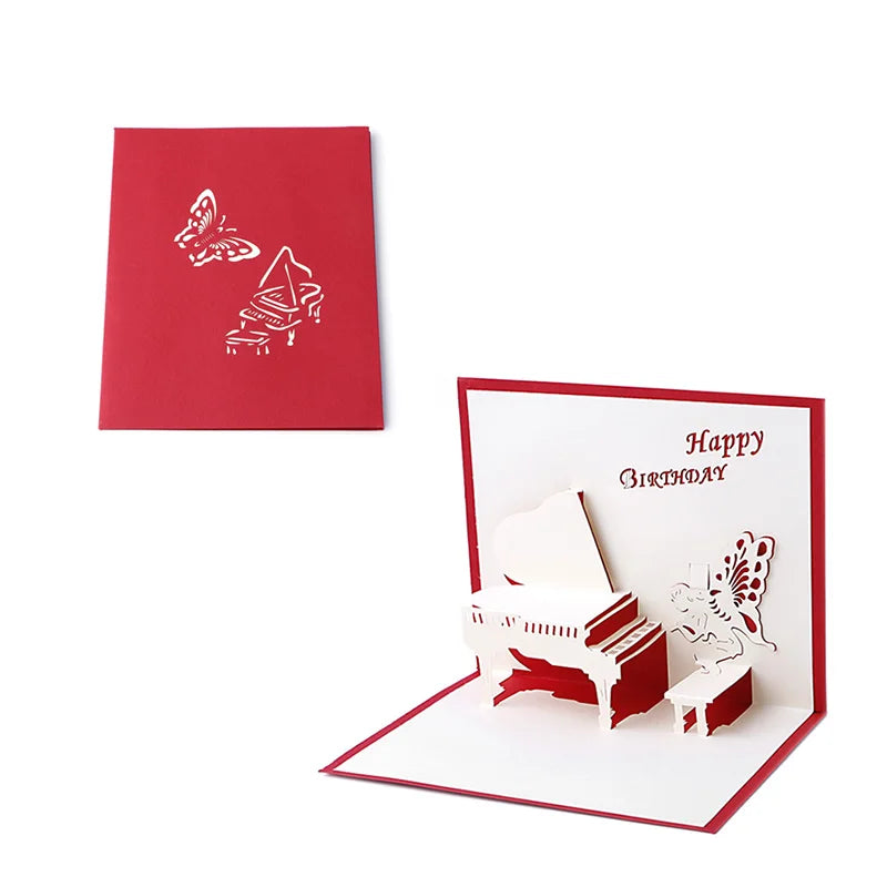 38 Styles 3D Pop Up Greeting Card Love In Hands Birthday Wedding Halloween Christmas Valentines' Day New Year Xmas Kids Gift