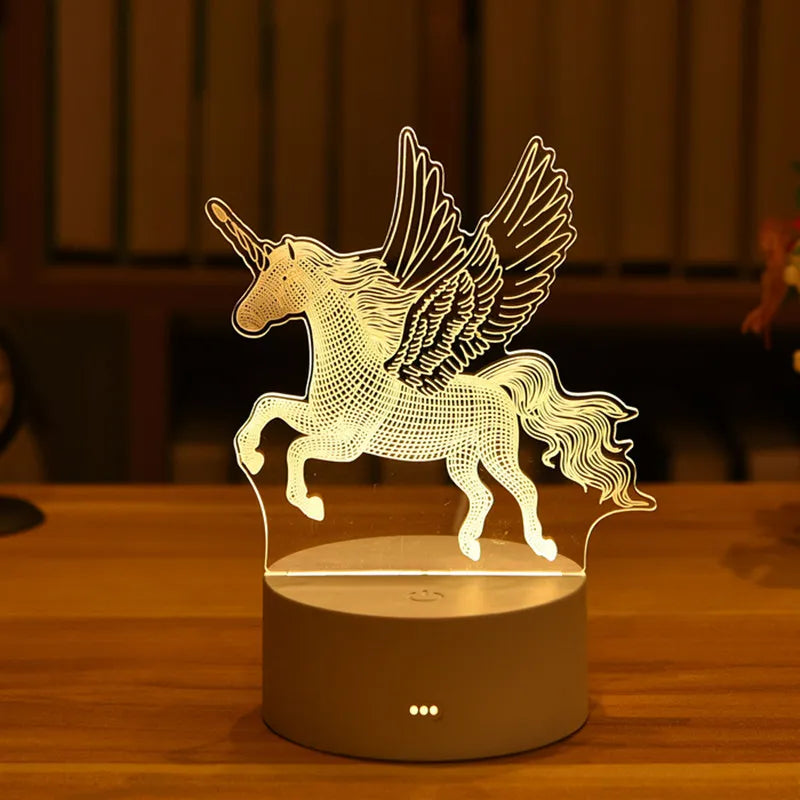 3D Cute Kids DIY Lamp LED Night Light Valentines Day Gift Wedding Decoration Baby Shower Kids Birthday Party Rabbit Easter Decor