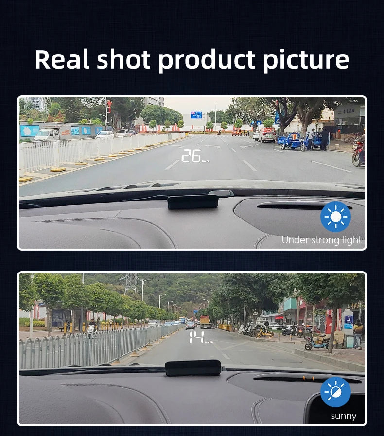 WYING M3 Auto OBD2 GPS Head-Up Display Electrónica para automóvil HUD Proyector Pantalla Digital Velocímetro para automóvil Accesorios para todos los automóviles