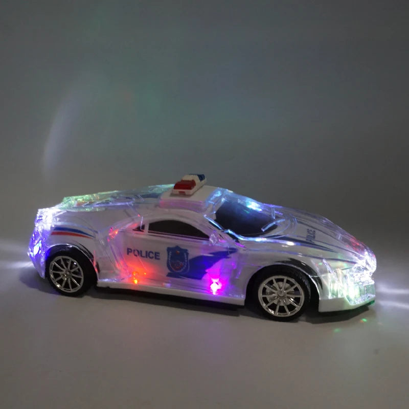 Voiture télécommandée 1/18 RC, jouet cool, éclairage haute vitesse, télécommande sans fil, voiture de police avec lumières 3D, jouets pour enfants, cadeau d'anniversaire pour enfants