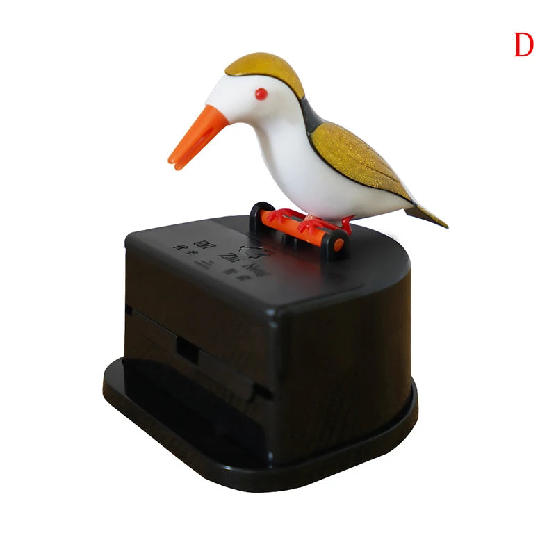 1 distributeur de cure-dents en forme d'oiseau mignon, cadeau de nettoyage des dents, matériau de haute qualité, boîte automatique de cure-dents en forme d'oiseau