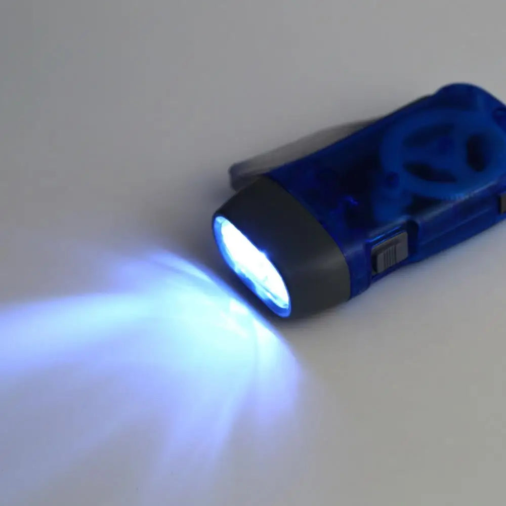3 LED Hand Pressing Dynamo Crank Power Wind Up Flashlight No Battery Torch Camping Lamp Light Emergency Survival Accessories