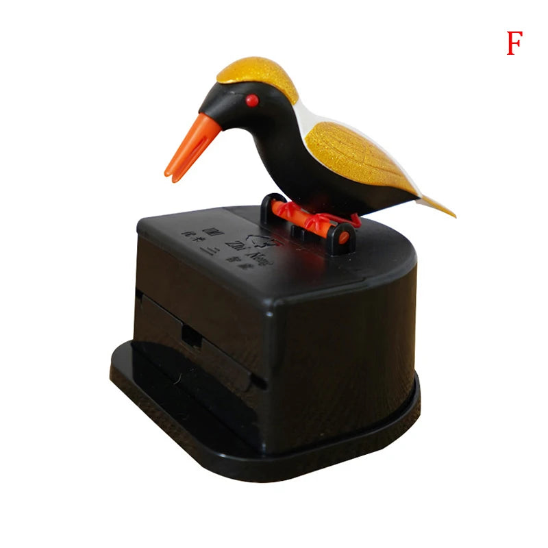1 distributeur de cure-dents en forme d'oiseau mignon, cadeau de nettoyage des dents, matériau de haute qualité, boîte automatique de cure-dents en forme d'oiseau