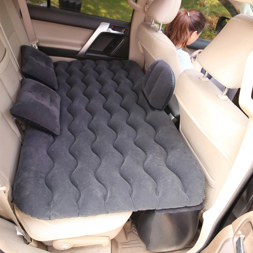 Airbed Household Outdoor Single Double Air Bed Thickened Folding Inflatable Convenient Mattress Sleep Rest for Car SUV Travel
