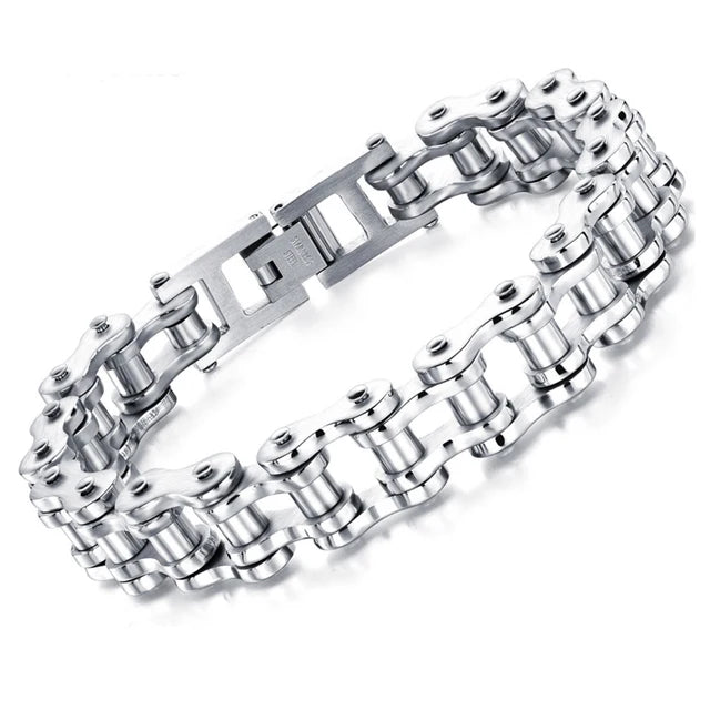 Top Quality Stainless Steel Biker Bracelet Men's Motorcycle Chain Punk Rock Male Bracelet Biker Bicycle Bracelets For Men