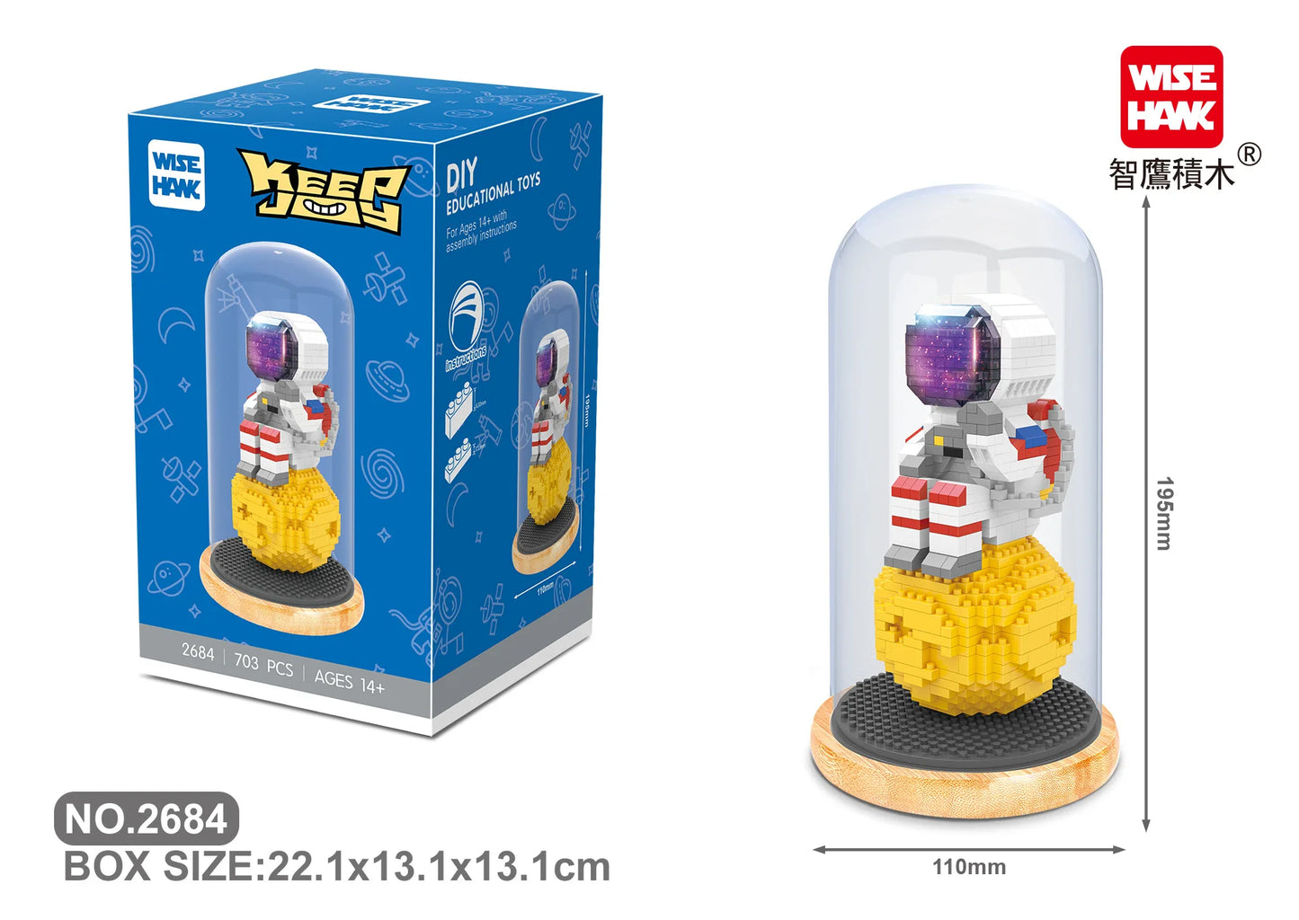 WiseHawk Micro Building Blocks One Piece Wedding Dress Light Tree House Kids Mini Brick Toys con caja de presentación y luz LED