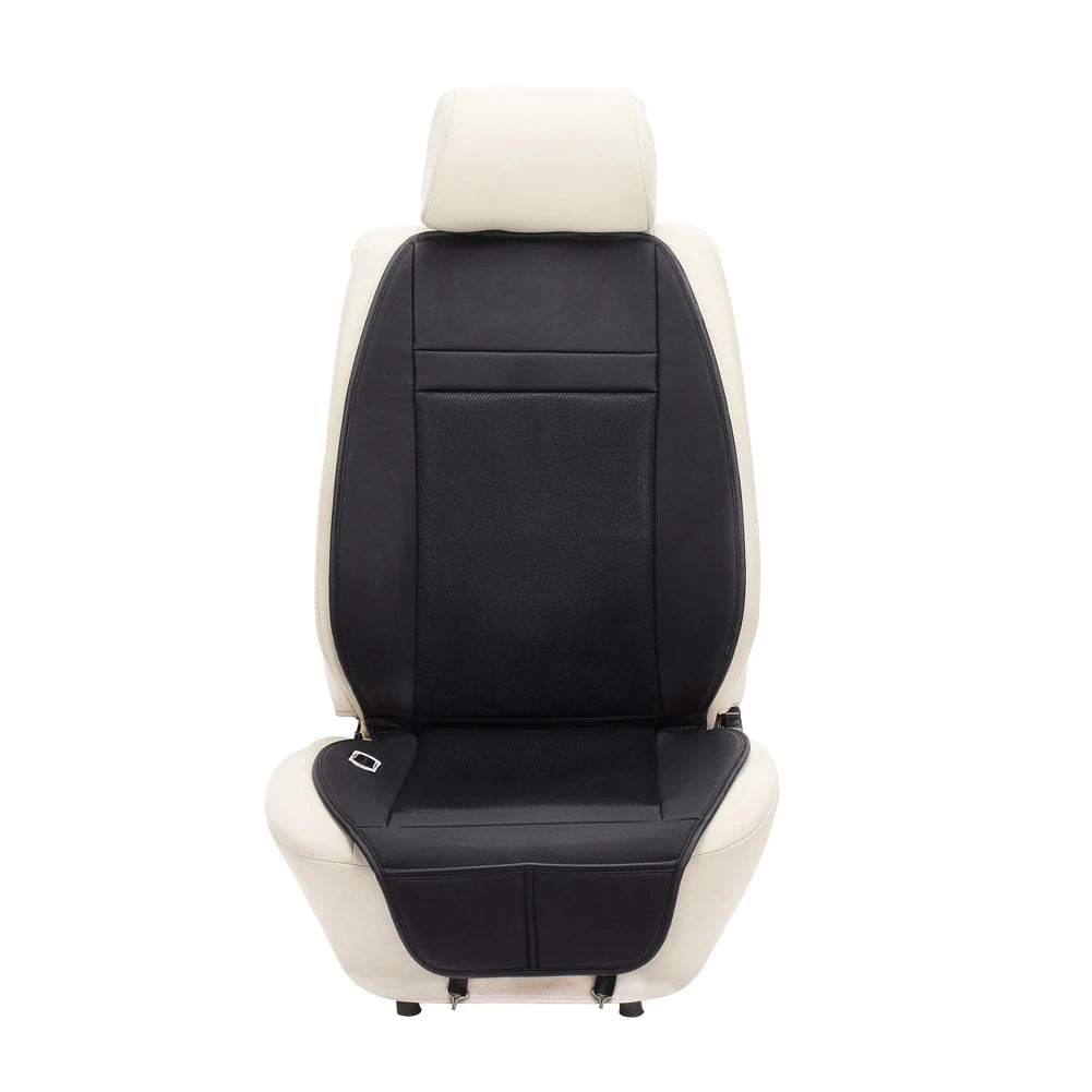 3 Functions 12V Van Car Heater Seat Cover with Waist Vibrating Massage & Cool Wind Heated Warm 4Seasons Interior Accessories x1