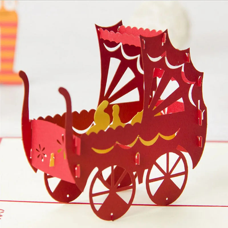 38 Styles 3D Pop Up Greeting Card Love In Hands Birthday Wedding Halloween Christmas Valentines' Day New Year Xmas Kids Gift
