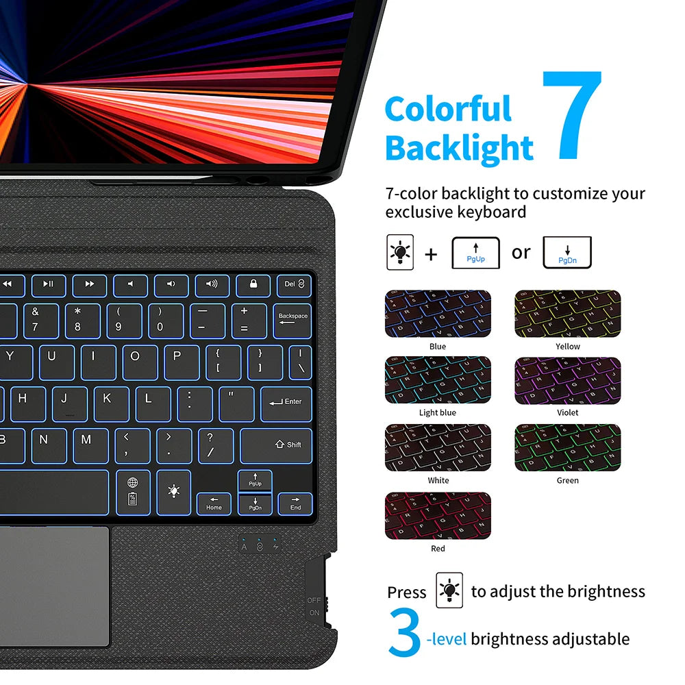 Clavier sans fil WiWU pour iPad Pro 11 13 2024 12.9 11 10.9 Clavier magnétique détachable pour iPad Air 11 13 2024 Clavier de tablette