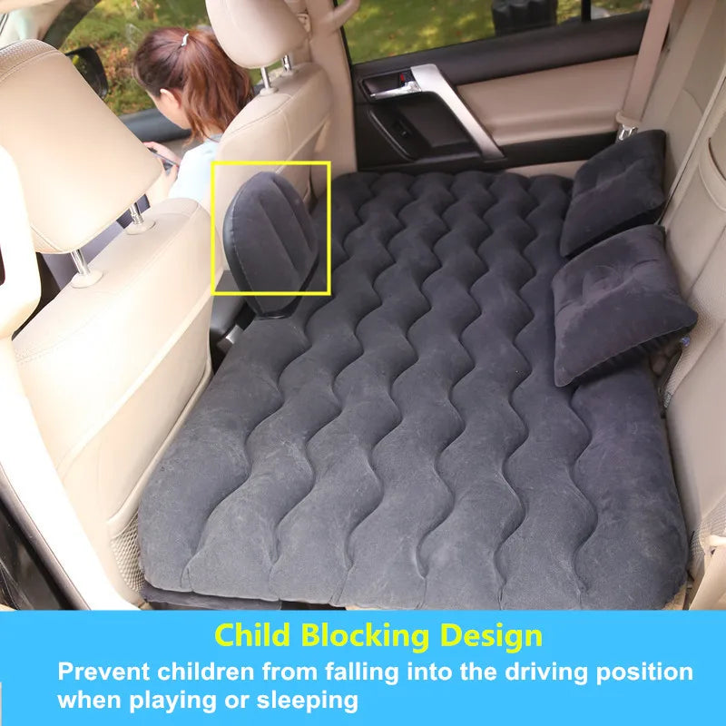 Airbed Household Outdoor Single Double Air Bed Thickened Folding Inflatable Convenient Mattress Sleep Rest for Car SUV Travel