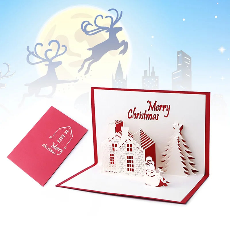 38 Styles 3D Pop Up Greeting Card Love In Hands Birthday Wedding Halloween Christmas Valentines' Day New Year Xmas Kids Gift