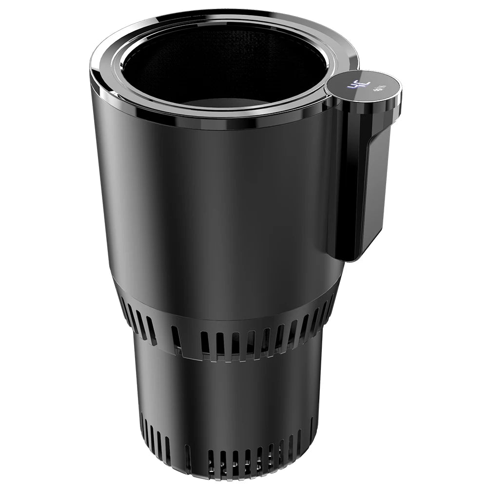 Calentador de tazas para oficina y automóvil de 12 V, enfriador con pantalla de temperatura, soporte para taza de bebida inteligente 2 en 1, enfriador de bebidas, calentador de biberones