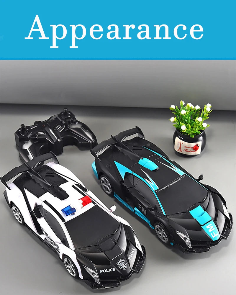 2IN1 Electric RC Car Transformation Robots One-key Deformation Car Outdoor Remote Control Sports Car Model Children Boys Toys