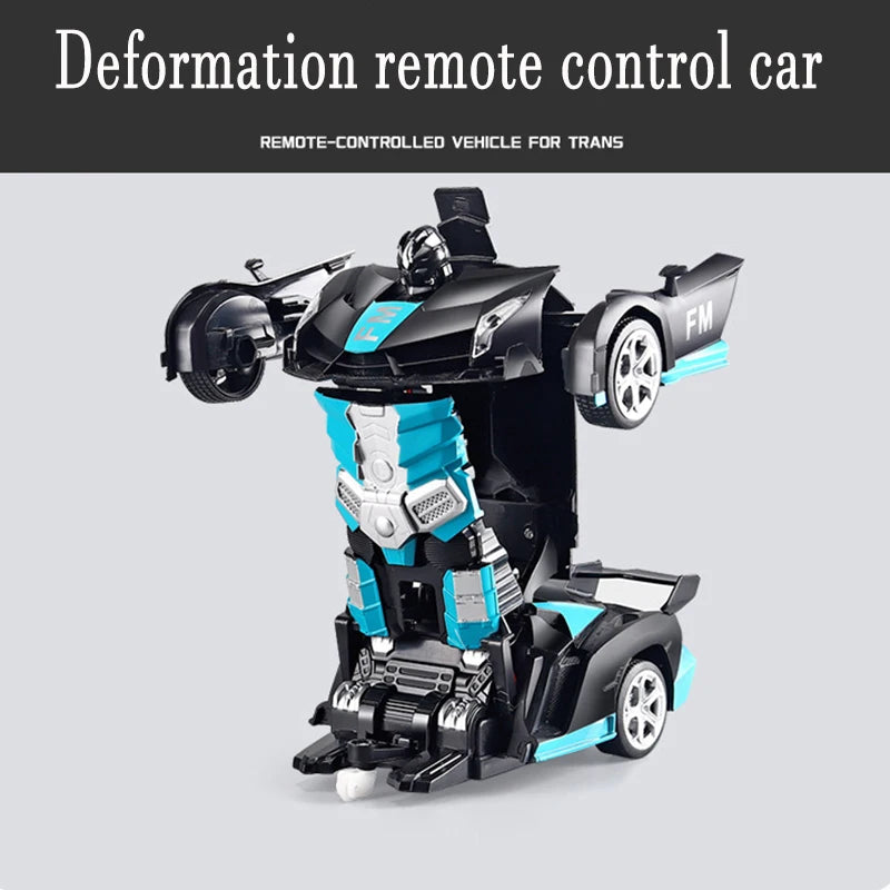 2IN1 Electric RC Car Transformation Robots One-key Deformation Car Outdoor Remote Control Sports Car Model Children Boys Toys
