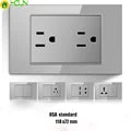 15 A/20 A 110 V-250 V Estados Unidos 1 2 enchufes Autenticación UL Toma estándar de EE. UU. Toma de corriente de América del Norte Interruptor de pared