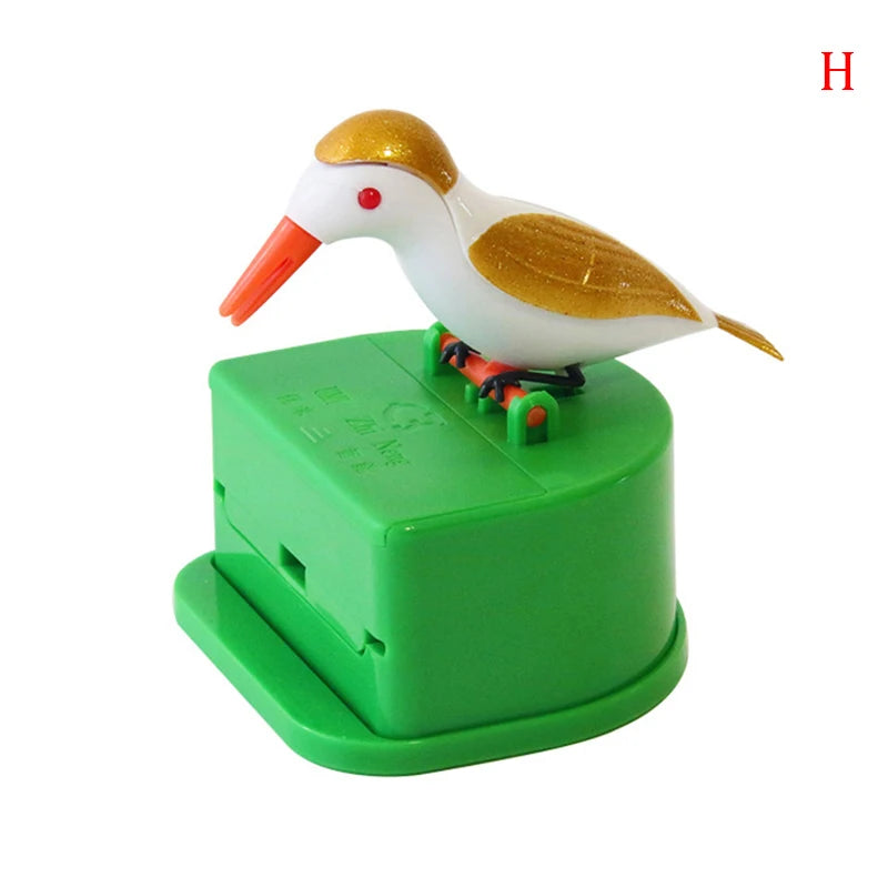 1 distributeur de cure-dents en forme d'oiseau mignon, cadeau de nettoyage des dents, matériau de haute qualité, boîte automatique de cure-dents en forme d'oiseau