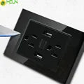 15 A/20 A 110 V-250 V Estados Unidos 1 2 enchufes Autenticación UL Toma estándar de EE. UU. Toma de corriente de América del Norte Interruptor de pared