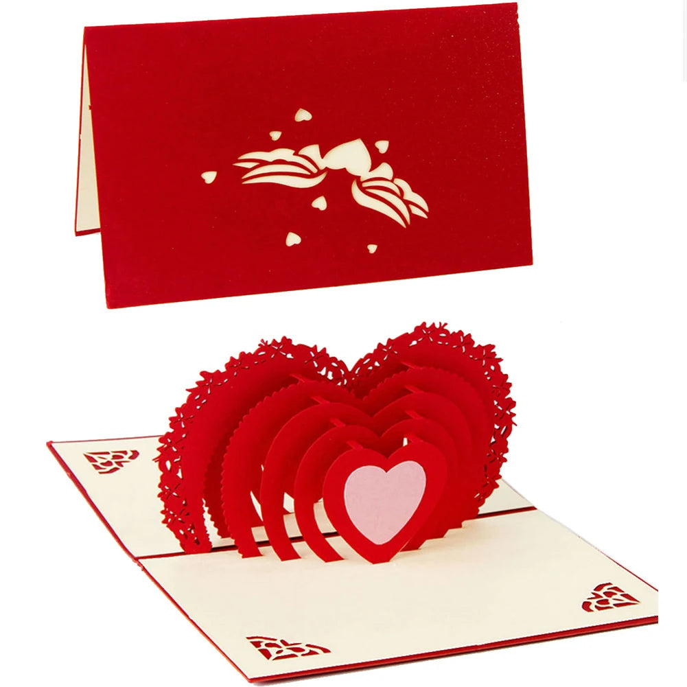 38 Styles 3D Pop Up Greeting Card Love In Hands Birthday Wedding Halloween Christmas Valentines' Day New Year Xmas Kids Gift
