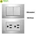 15 A/20 A 110 V-250 V Estados Unidos 1 2 enchufes Autenticación UL Toma estándar de EE. UU. Toma de corriente de América del Norte Interruptor de pared