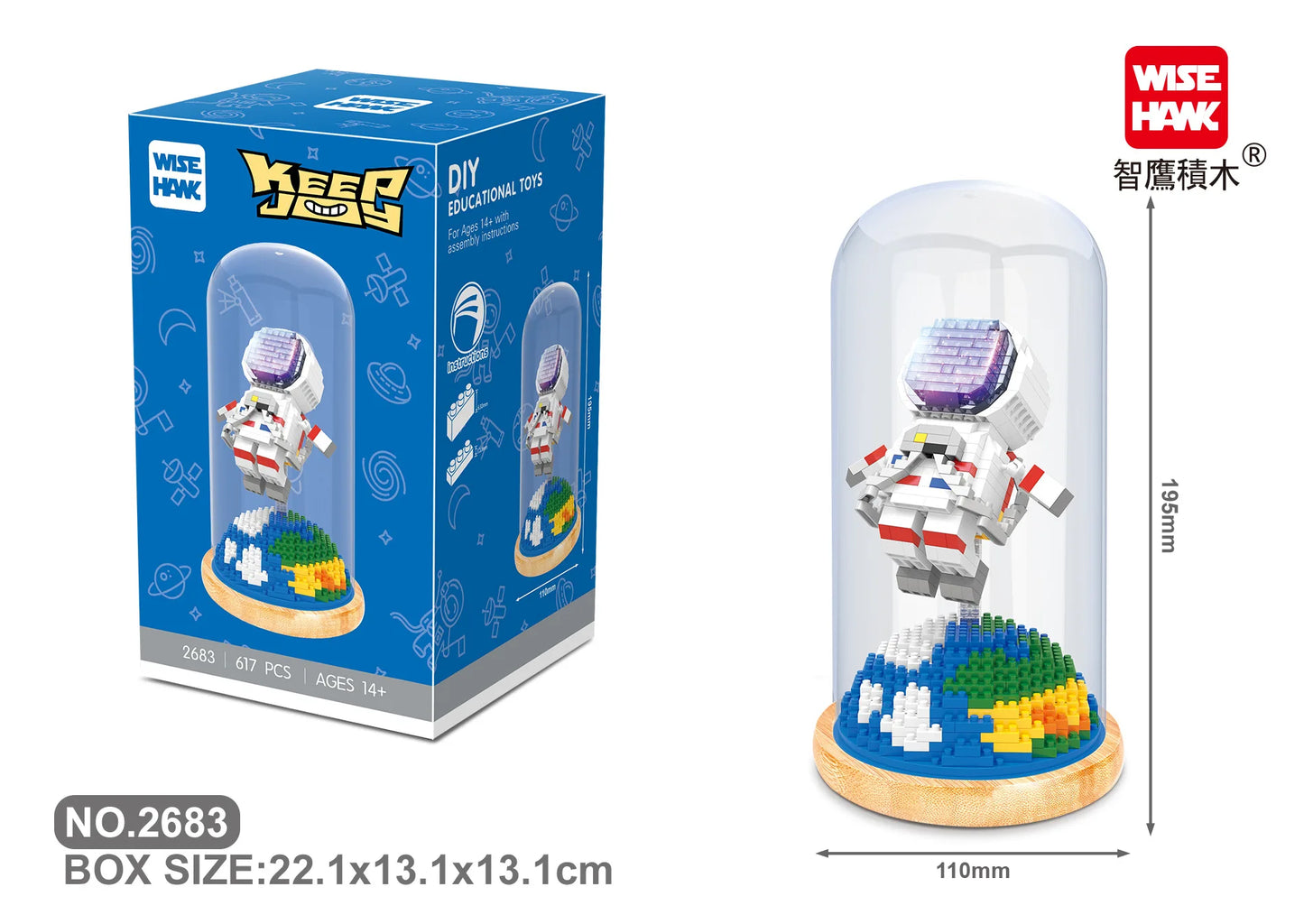WiseHawk Micro Building Blocks One Piece Wedding Dress Light Tree House Kids Mini Brick Toys con caja de presentación y luz LED