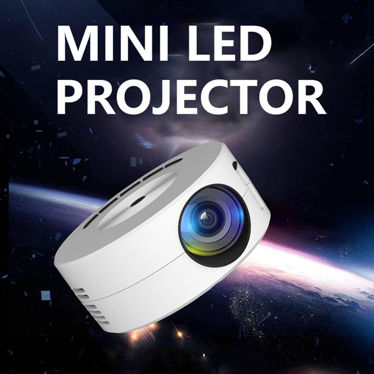 Miniproyector LED YT200 Reproductor multimedia doméstico Proyectores portátiles de audio Proyección de vídeo USB con cable Misma pantalla Espejo