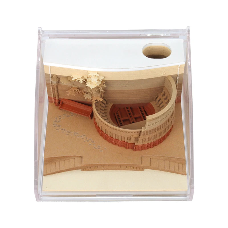 3d calendar 2025 memo pad 3d sticky pads crafting new Year's gift paper art 3d sculpture desk accessories small gifts for guests