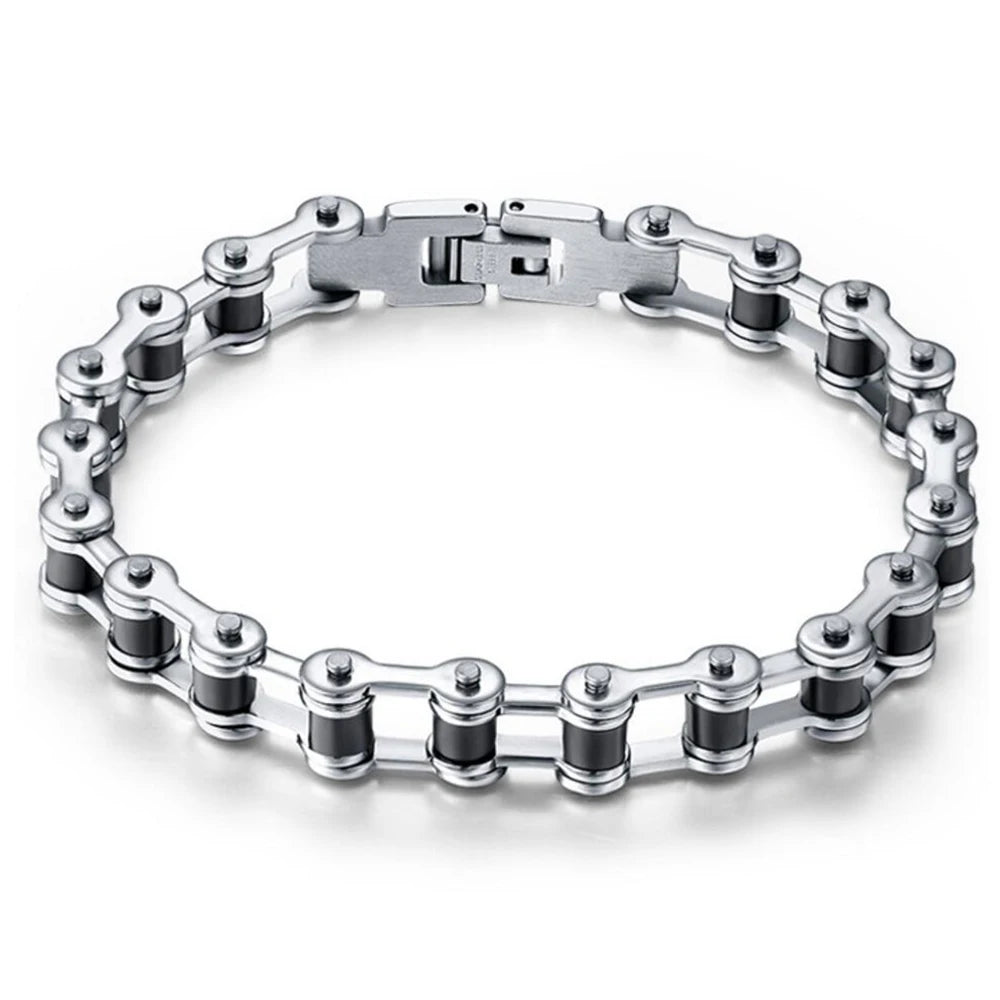 Top Quality Stainless Steel Biker Bracelet Men's Motorcycle Chain Punk Rock Male Bracelet Biker Bicycle Bracelets For Men