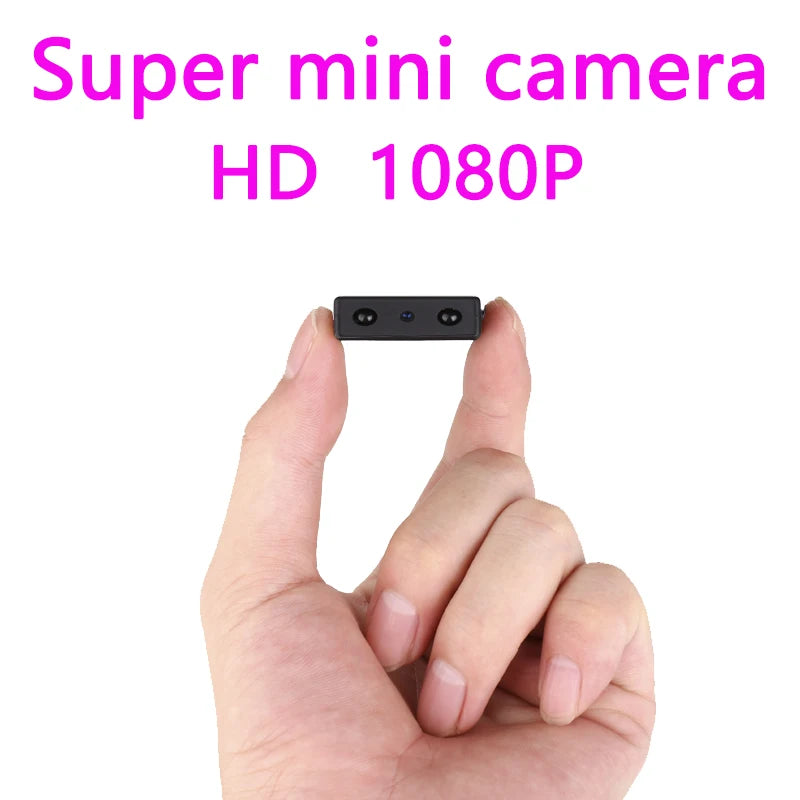 Cámara pequeña de 1080P, videocámara Full HD, visión nocturna por infrarrojos, microcámara, detección de movimiento, IR-CUT, DV, compatible con tarjeta TF oculta