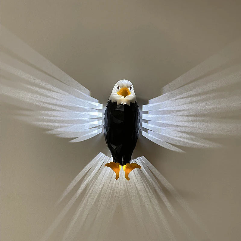 3D Wall Lamp Eagle Shape Projector Modern Creative Atmosphere Lamp Light 3D Print Body Animal Lighting Lustre Halloween Christma