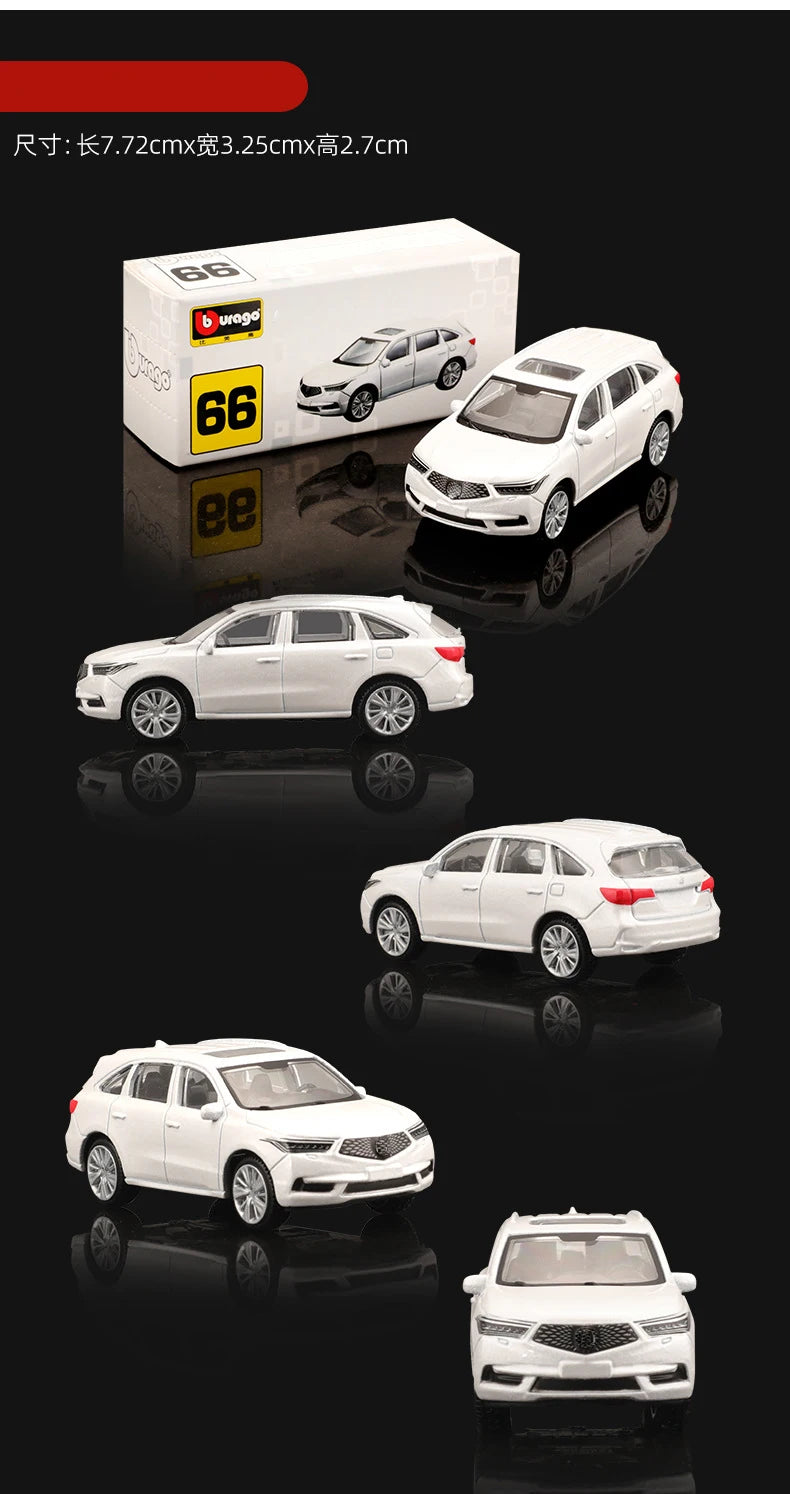1/64 Simulated Parking Lot Model Classic Static Car Bburago Alloy Diecasting Vehicles Miniature Scene Assembly Display Frame Toy