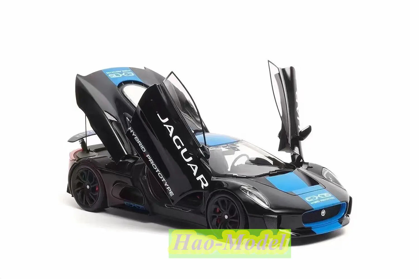 Almost real 1/18 For Jaguar C-X75 2013 Alloy Diecast Car Model Toys Boys Birthday Gifts Hobby Display Collection Ornaments Black