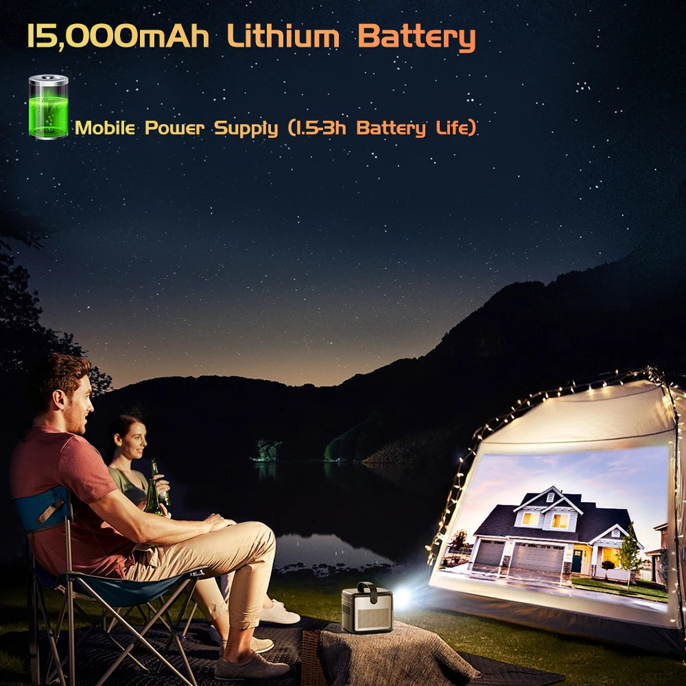 TouYinger G5 Portable 4K Projector 1080p Home Theater Full HD Projetor Android Dlp Beamer 3d U80 Cinema Smartphone with Battery