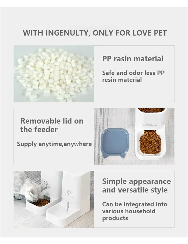 Comedero automático para gatos y perros, dispensador automático de agua, práctico para viajes de corta distancia, gran capacidad, para gatos