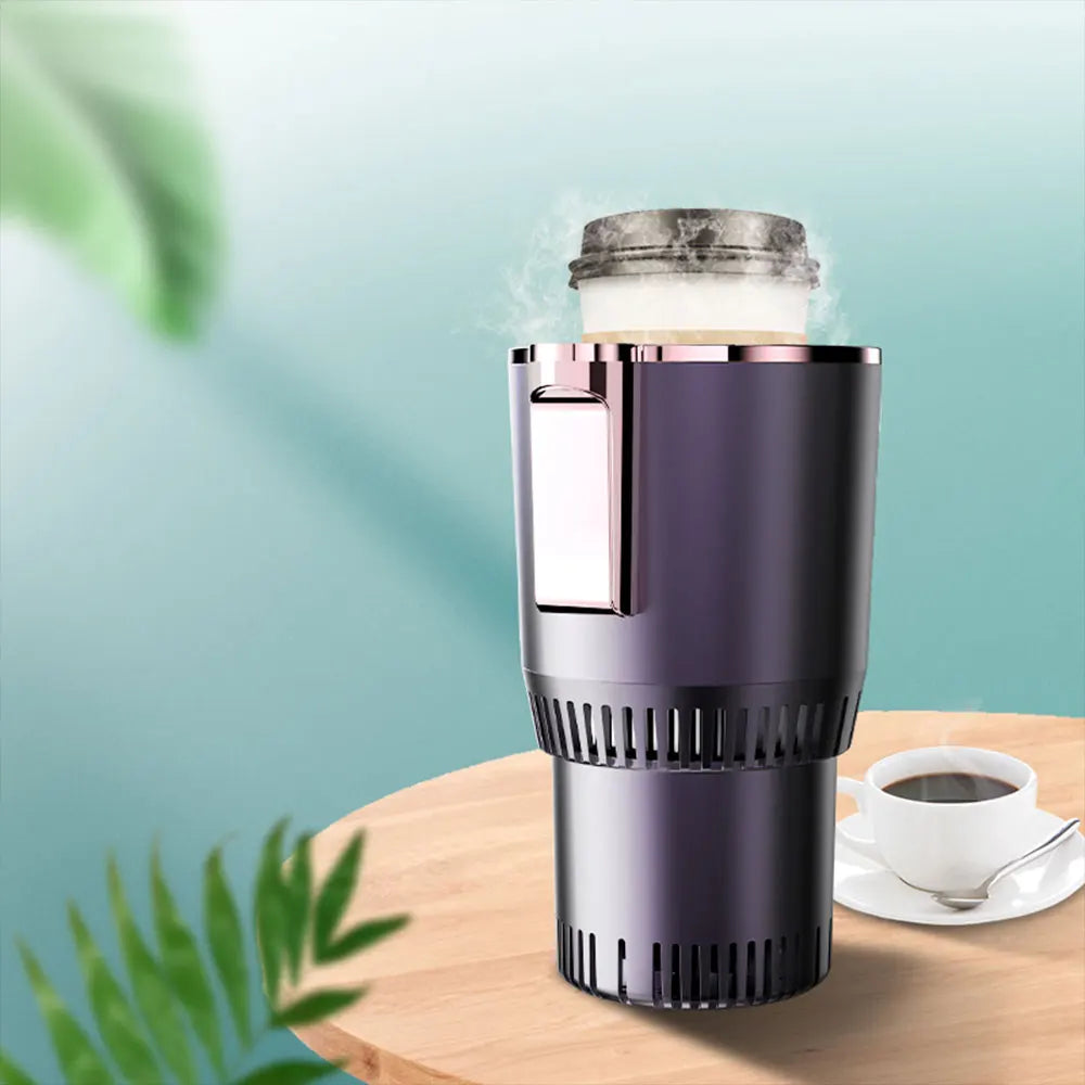Portavasos para coche con pantalla táctil de 12 V, para bebidas frías y calientes, con pantalla digital inteligente, para el hogar, para acampar y viajar