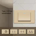 15 A/20 A 110 V-250 V Estados Unidos 1 2 enchufes Autenticación UL Toma estándar de EE. UU. Toma de corriente de América del Norte Interruptor de pared