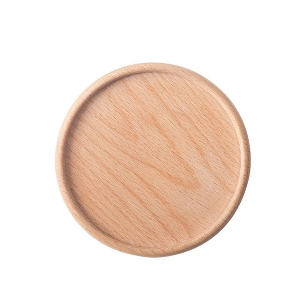 Posavasos de madera para tazas de té y café, duradero, resistente al calor, redondo, tapete para tetera, vajilla aislante, soporte para tazas