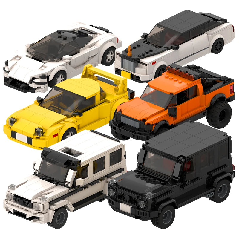 2022 Hot MOC City Car Speed Champion Supercar Sports Racing Car Moc Diy Building Blocks Set Educational Toys For Childern Boy