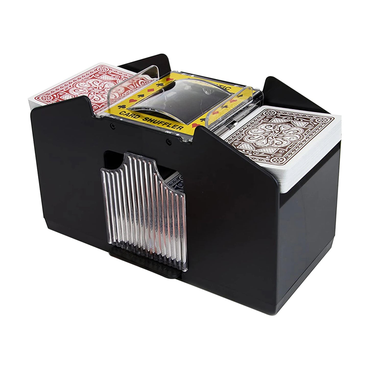2/4/6 Decks Automatic Card Shuffler Automatic Playing Cards Shuffler Mixer Games Poker Sorter Machine Dispenser for Travel Home