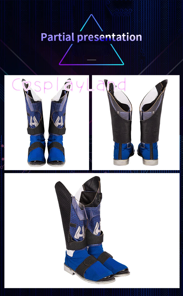 The Boys A-Train Cosplay Costume Halloween Carnival High Quality Hero Reggie Franklin Battle Outfit With Boots Printing Jumpsuit