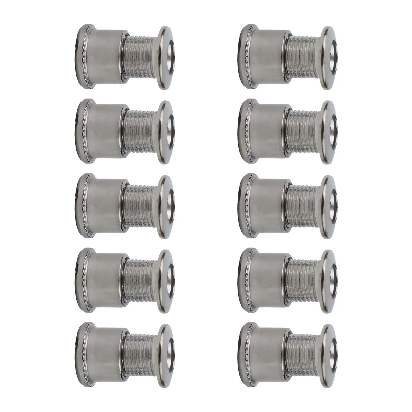 10 piezas de pernos para bielas de bicicleta, pernos simples, dobles y triples, tornillos de acero para platos y platos, tornillos para platos y tuercas, accesorios para bicicletas