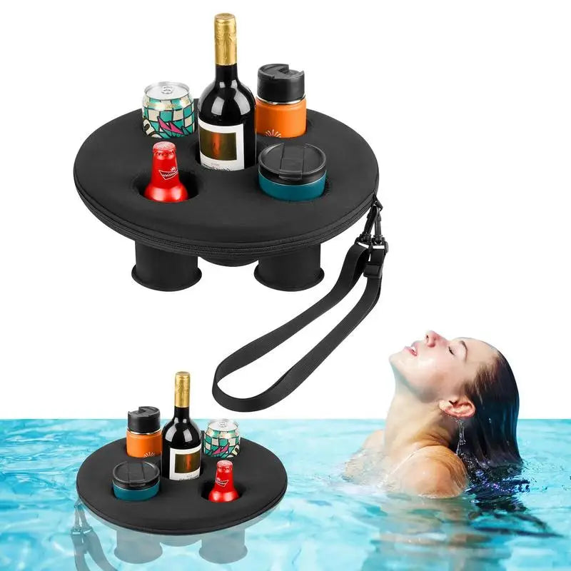 5 Holes Floating Drink Holder Hot Tub Drink Tray With Floating Tray For Pool Parties Beach Spa Hot Tub Drink Floaties Pool