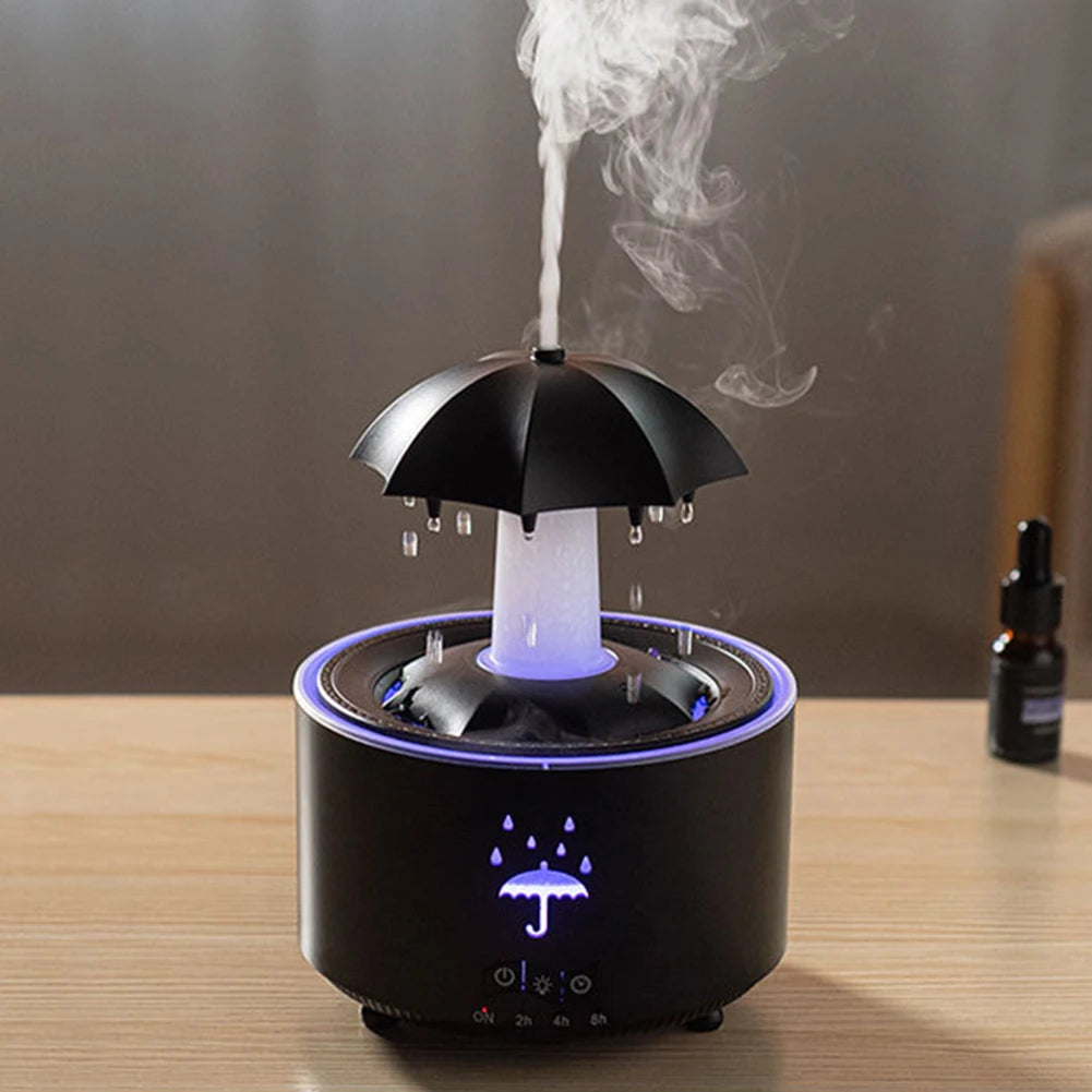 Rotating Umbrella Essential Oil Diffuser with 7 LED Night Light Aromatherapy Diffuser Auto Shut-Off for Home Office
