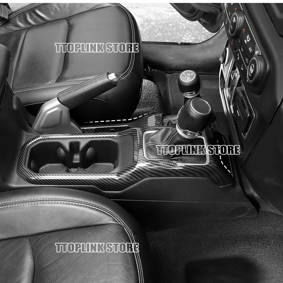 ABS Interior 4WD Gear Shift Panel/Gear Shift Panel Cover for Jeep Wrangler JL/for Jeep JT Gladiator 2018 Up Car Accessories