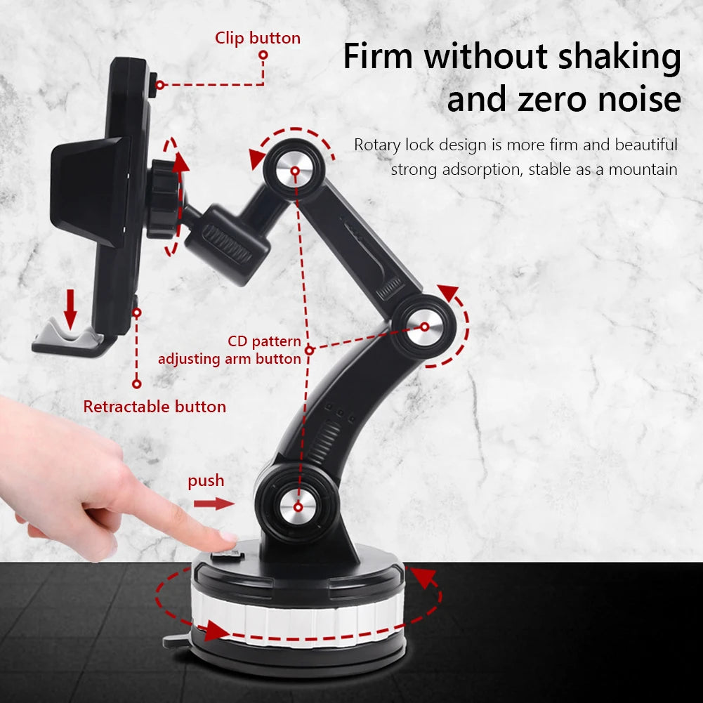 Strong Suction Cup Car Phone Holder Center Console Smartphone Sucker Mount Rack