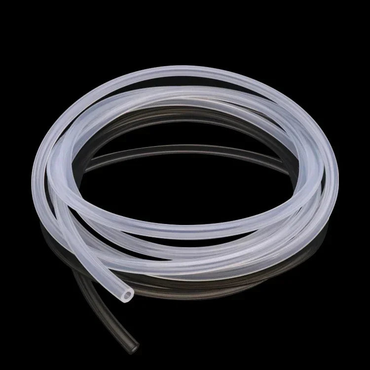 Tubo de silicona flexible de 1 m/5 m, diámetro interior de 0,5, 1, 2, 2,5, 3, 4, 5, 6, 7 y 8 mm, apto para uso alimentario, resistente a la temperatura, no tóxico, transparente