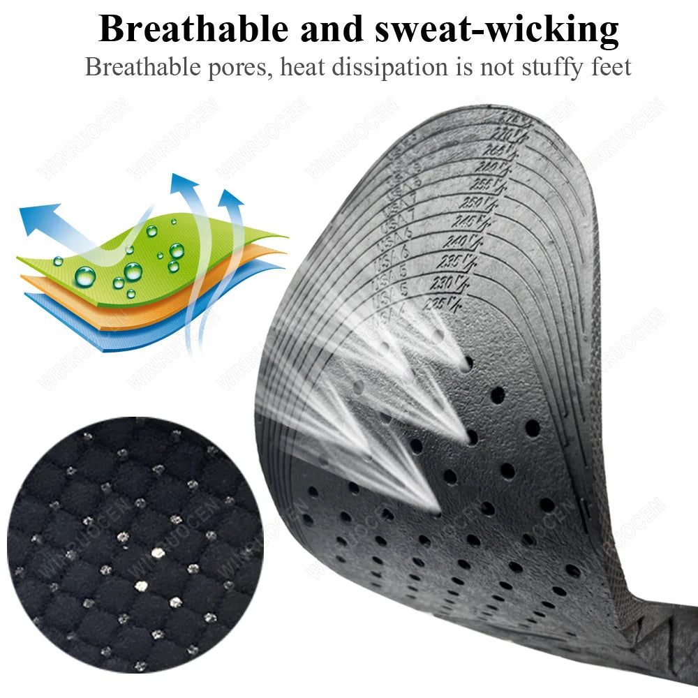 3-9cm Height Increase Insoles for Men Women Elevator Shoes Cushion Unisex Sneakers Heel Lifting Insert Heighten Insoles